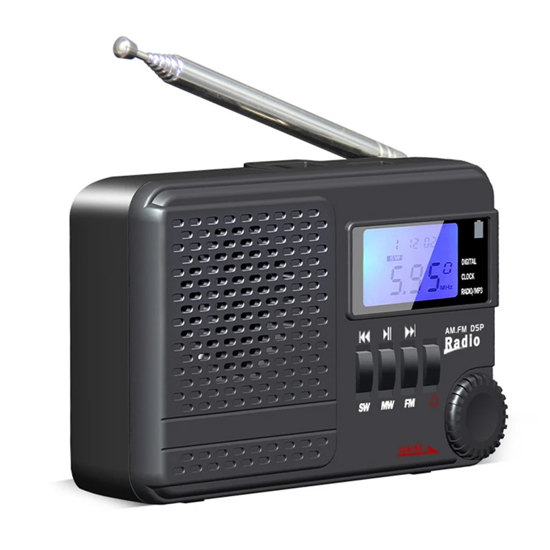 FM AM-радио портативное перезаряжаемое радио цифровое с модуляцией частоты и