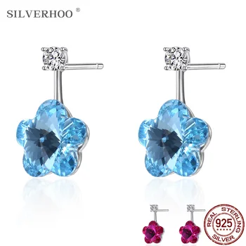 SILVERHOO 925 Sterling SilverDrop Earrings For Women Austria Crystal With Lovely Flower Party Earrings Simple Gift Trend 2020
SILVERHOO 925 Sterling SilverDrop Earrings For Women Austria Crystal With Lovely Flower Party Earrings Simple Gift Trend 2020