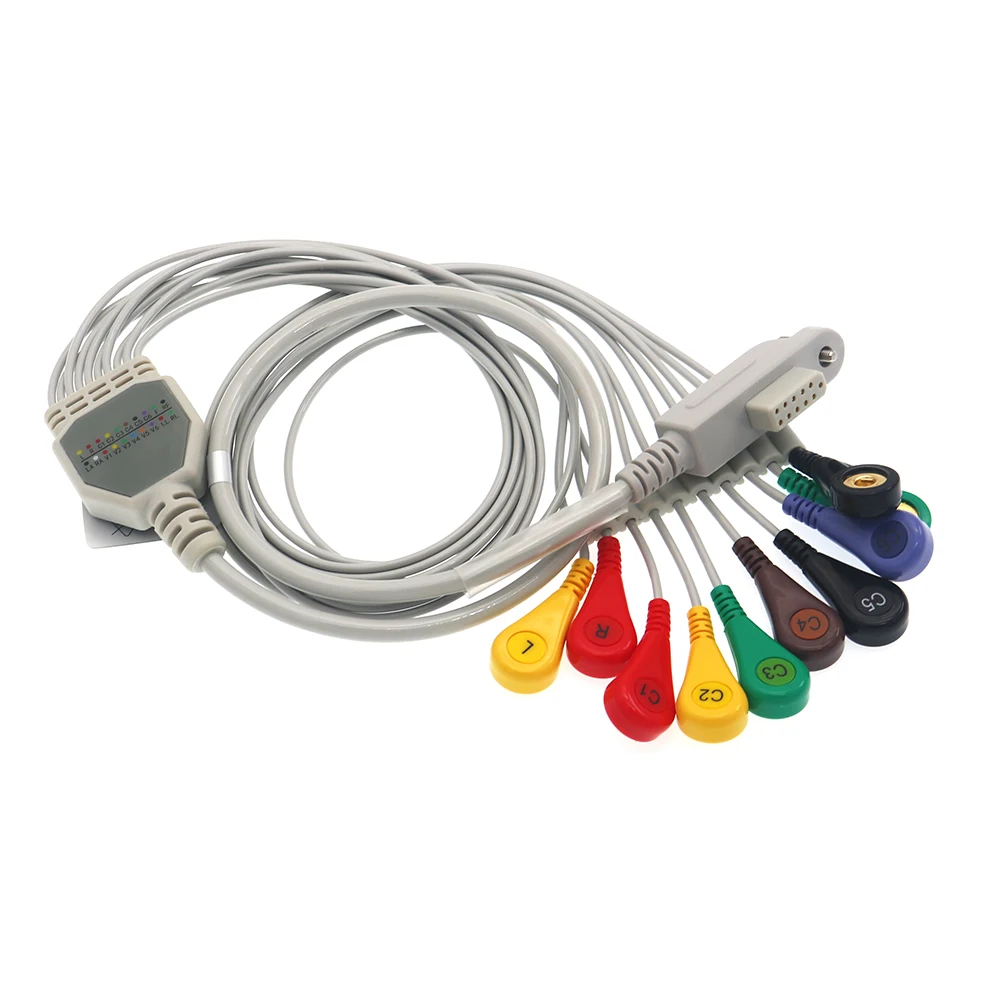 Holter Recorder ECG Patient Cable 11 Pin Female 10 Leads Snap 4.0 IEC Standard for Jincomed MIC Instrument
Holter Recorder ECG Patient Cable 11 Pin Female 10 Leads Snap 4.0 IEC Standard for Jincomed MIC Instrument