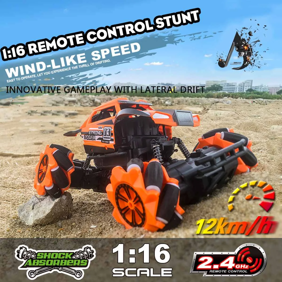 2.4GHz Remote Control Toys RC Car 1:16 Climbing Bigfoot s Off-Road Vehicle Lateral Drift Toy for Children Gift
2.4GHz Remote Control Toys RC Car 1:16 Climbing Bigfoot s Off-Road Vehicle Lateral Drift Toy for Children Gift