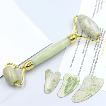 1set Natural Gua Sha Facial Roller Massager Chinese Medicine Natural Jade Board Scraping Tool Facial Care Lift Tool 
1set Natural Gua Sha Facial Roller Massager Chinese Medicine Natural Jade Board Scraping Tool Facial Care Lift Tool