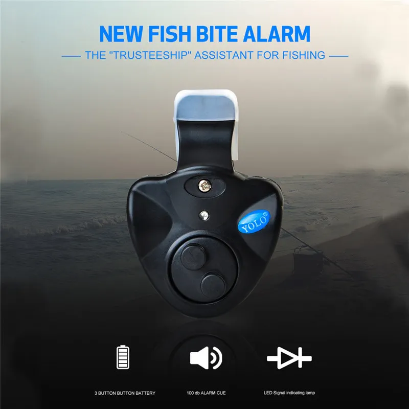 Fishing Bite Alarms 40g Electronic Wireless Clip-On ABS Fish Alarm New LED Light For Tackle alarma Pesca 6 | Спорт и развлечения