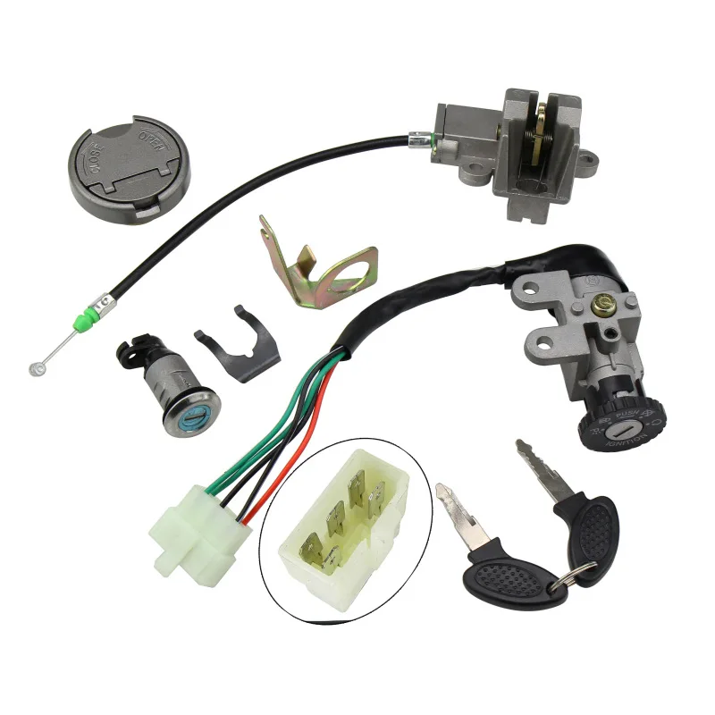 Ignition Key Switch Lock with 5 Wire For Moped Scooter Quad ATV Go Kart Dirt Bike Motorbike Kymco 50 Linhai Motorcycle TS-GY50
Ignition Key Switch Lock with 5 Wire For Moped Scooter Quad ATV Go Kart Dirt Bike Motorbike Kymco 50 Linhai Motorcycle TS-GY50