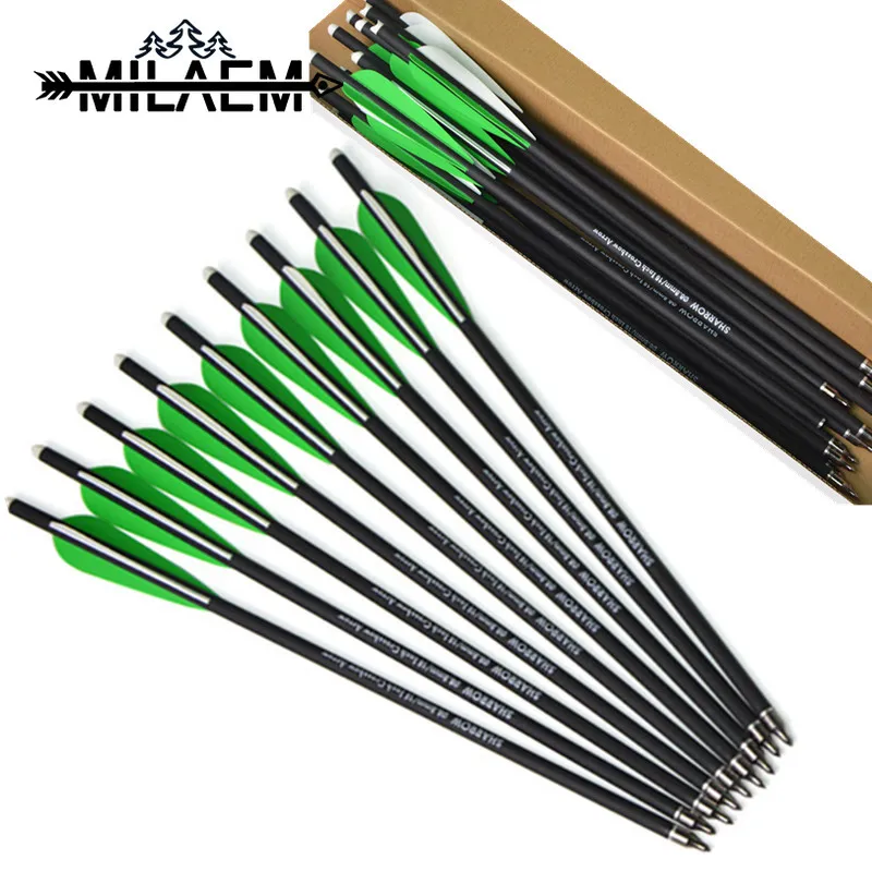 24 Pcs 16 Inches Carbon Arrow Crossbow Arrow For Hunting Shooting Shorter Arrows Steel Points For Archery
24 Pcs 16 Inches Carbon Arrow Crossbow Arrow For Hunting Shooting Shorter Arrows Steel Points For Archery
