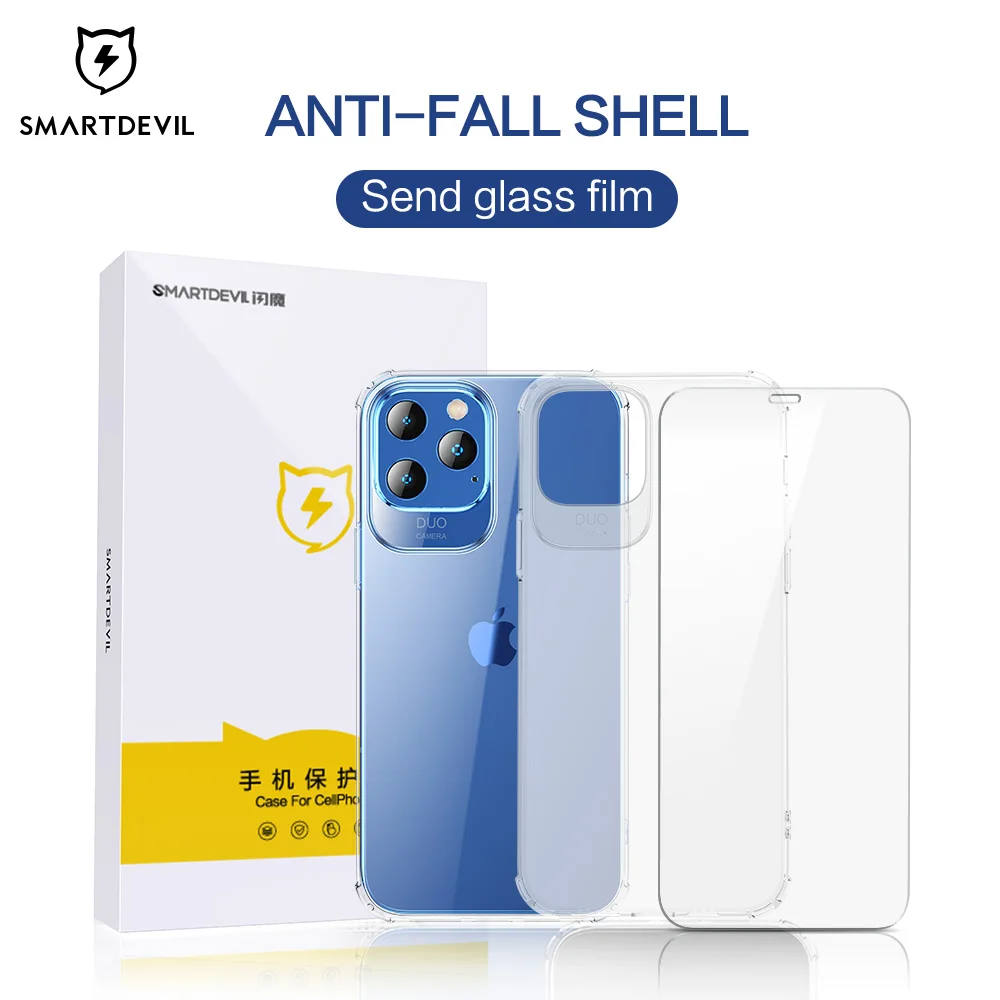 Чехол SmartDevil для телефона iPhone 12 Mini Pro противоударный чехол накладка из искусственной резины Max мягкий|Бамперы|