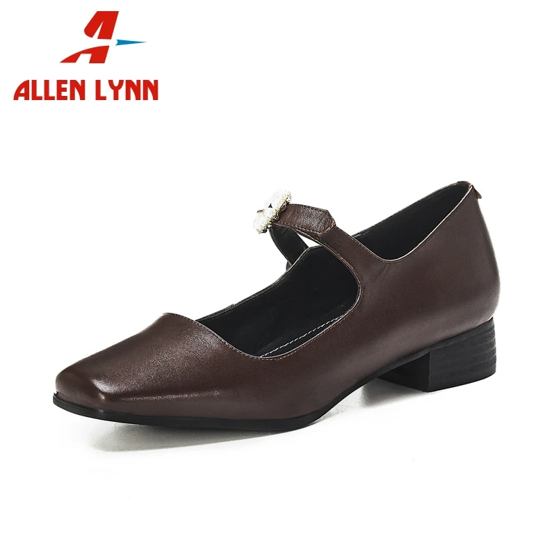 ALLEN Fashion Female Genuine Leather Low Heels Shoes Woman Buckle Belt Square Toe Retro Flats Women Marry Janes Flats
ALLEN Fashion Female Genuine Leather Low Heels Shoes Woman Buckle Belt Square Toe Retro Flats Women Marry Janes Flats