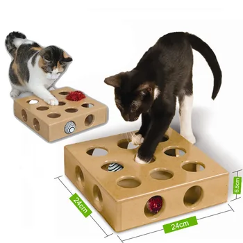 Funny Interactive Pet Cat Toy Puzzle Box Wooden Peek Play Toy Box Hide & Seek Cat Mice Toy Adorable Pet Cat Toys WY71401
Funny Interactive Pet Cat Toy Puzzle Box Wooden Peek Play Toy Box Hide & Seek Cat Mice Toy Adorable Pet Cat Toys WY71401