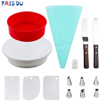 15pcs/set Cake Turntable Set Silicone Mold Familiy Kitchen Dessert Baking Pastry Tools Cake Decorating Kit Bakeware
15pcs/set Cake Turntable Set Silicone Mold Familiy Kitchen Dessert Baking Pastry Tools Cake Decorating Kit Bakeware