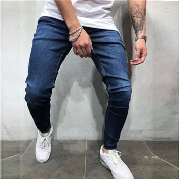 2020 Men's Jeans European and American Men's Hip-hop Washed Denim Trousers Solid Color Feet Sweatpants
2020 Men's Jeans European and American Men's Hip-hop Washed Denim Trousers Solid Color Feet Sweatpants