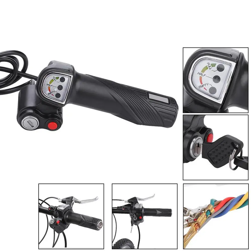 Electric scooter speed control knob electric bicycle battery indicator throttle handle electric vehicle with key switch
Electric scooter speed control knob electric bicycle battery indicator throttle handle electric vehicle with key switch