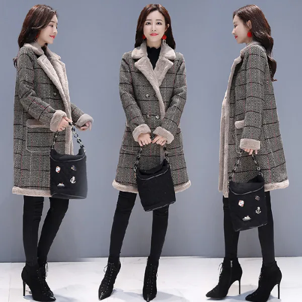Woolen Jacket Women's Mid-length 2018 Fall And Winter Clothes New Style Korean-style Thick plus Velvet Plaid Woolen Overcoat
Woolen Jacket Women's Mid-length 2018 Fall And Winter Clothes New Style Korean-style Thick plus Velvet Plaid Woolen Overcoat