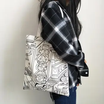 Reusable Bag Shopping Bag Women Canvas Printing Art Reusable Shoulder Bags Handle Grocery Bags Siatka Na Zakupy #2S10
Reusable Bag Shopping Bag Women Canvas Printing Art Reusable Shoulder Bags Handle Grocery Bags Siatka Na Zakupy #2S10