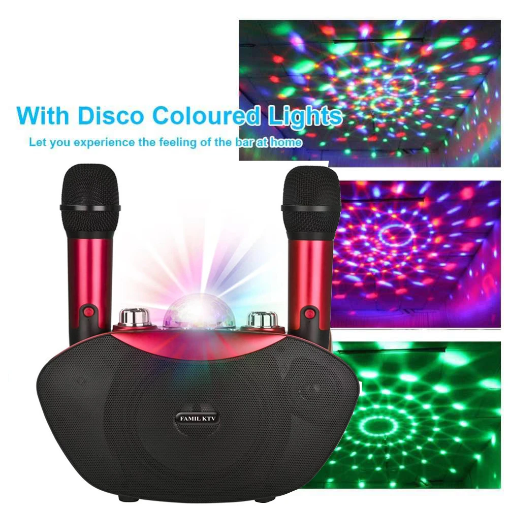 Y-8 Wireless Microphone Bluetooth Speaker Outdoor Family Karaoke Stereo MIC With LED Flash Neon Light Playing Music Family KTV
Y-8 Wireless Microphone Bluetooth Speaker Outdoor Family Karaoke Stereo MIC With LED Flash Neon Light Playing Music Family KTV
