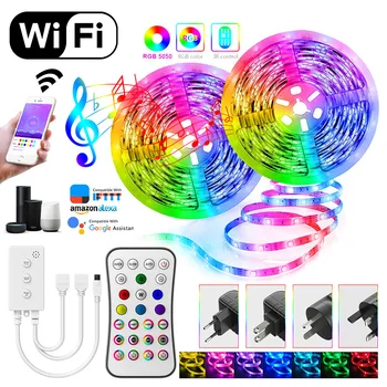 SMD 5050 Led Light Strip RGB wifi Led Strip Non Waterproof 5m 10m 15m Led Tape Flexible Ribbon Led lights for kitchen Christmas
SMD 5050 Led Light Strip RGB wifi Led Strip Non Waterproof 5m 10m 15m Led Tape Flexible Ribbon Led lights for kitchen Christmas