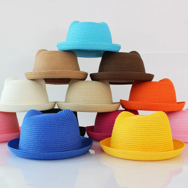 1PCs Breathable Straw Hats Children Summer Hat Solid Girls Boys Caps Kids Fashion Popular Unisex Cute Lovely Cat Ears Sun Tops
1PCs Breathable Straw Hats Children Summer Hat Solid Girls Boys Caps Kids Fashion Popular Unisex Cute Lovely Cat Ears Sun Tops