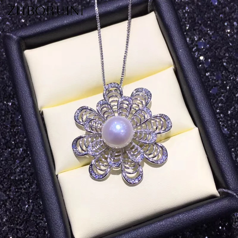 ZHBORUINI Pearl Jewelry Spider Web Design Necklace AAA CZ 925 Sterling Silver Jewelry For Women Freshwater Pearl Big Pendant
ZHBORUINI Pearl Jewelry Spider Web Design Necklace AAA CZ 925 Sterling Silver Jewelry For Women Freshwater Pearl Big Pendant