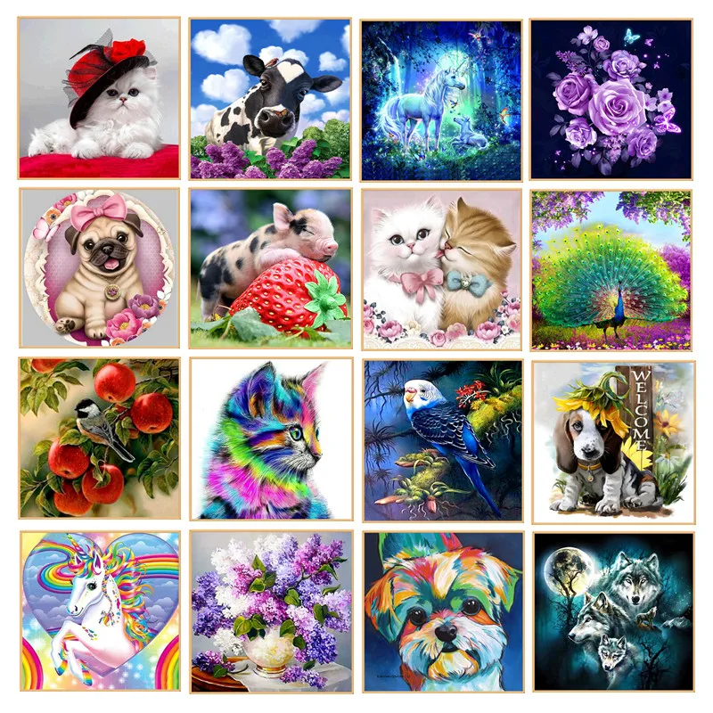 5D DIY Diamond Painting Cartoon Animal Flower Diamond Embroidered Part Round Rhinestone Cross Stitch Decoration
5D DIY Diamond Painting Cartoon Animal Flower Diamond Embroidered Part Round Rhinestone Cross Stitch Decoration
