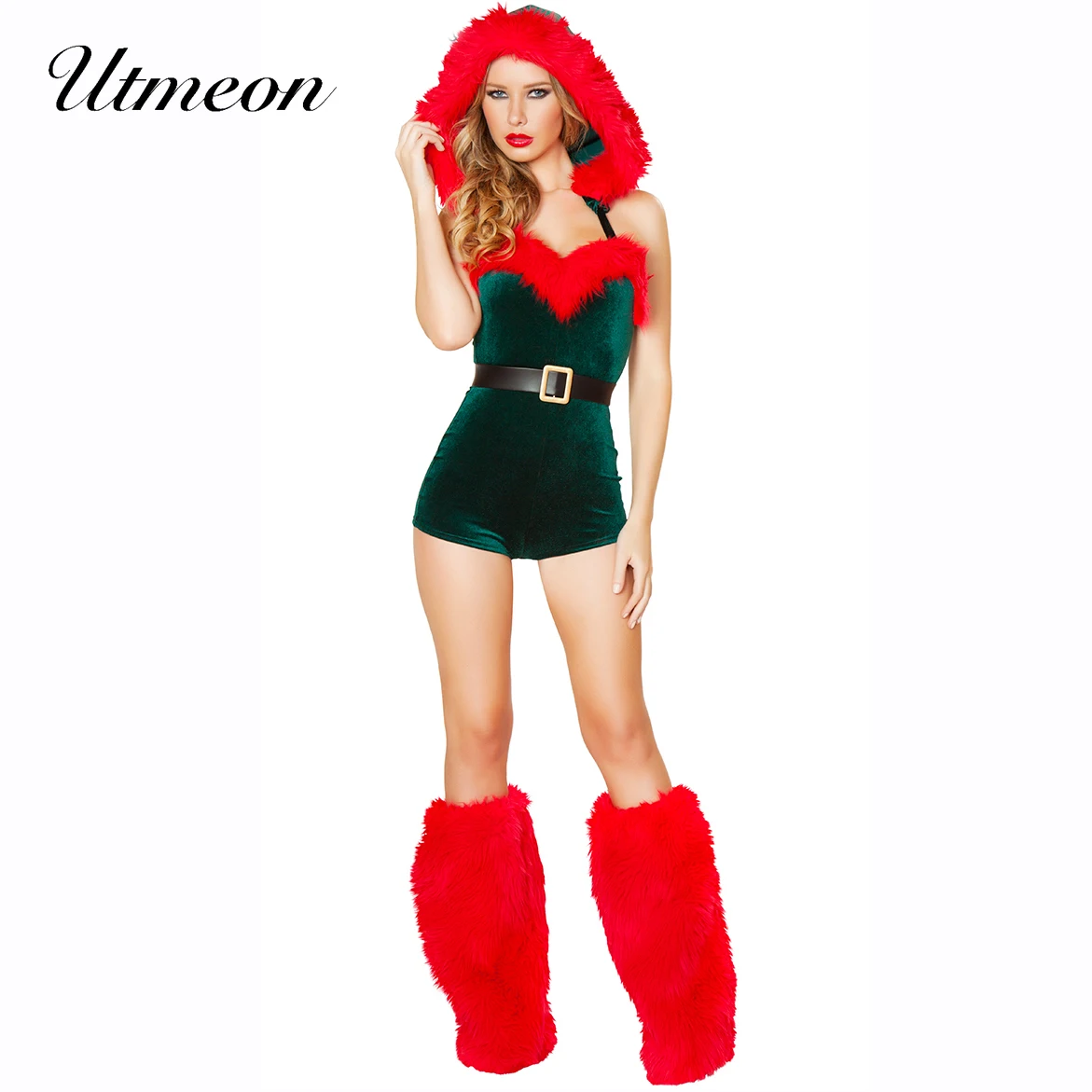 UTMEON сексуальный косплей рождественские костюмы Санта Клауса для взрослых