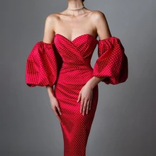 Sexy Off The Shoulder Short Lantern Sleeve Bodycon Dress Polka Dot Print Backless Night Club Party Dresses Women Evening Elegant
Sexy Off The Shoulder Short Lantern Sleeve Bodycon Dress Polka Dot Print Backless Night Club Party Dresses Women Evening Elegant