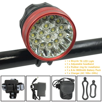 40000Lumens Bicycle front Light Headlight Bike Light LED 3 Modes 16 * XML-T6 Outdoor Night Riding Lighting Bike Accessories
40000Lumens Bicycle front Light Headlight Bike Light LED 3 Modes 16 * XML-T6 Outdoor Night Riding Lighting Bike Accessories