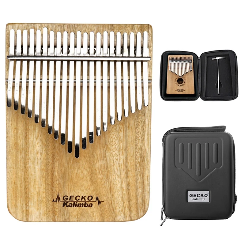 GECKO C Tone Kalimba 21 Keys Thumb Piano with Performance Protection Box, Tuning Hammer K21CP for Kids Adult Gift
GECKO C Tone Kalimba 21 Keys Thumb Piano with Performance Protection Box, Tuning Hammer K21CP for Kids Adult Gift