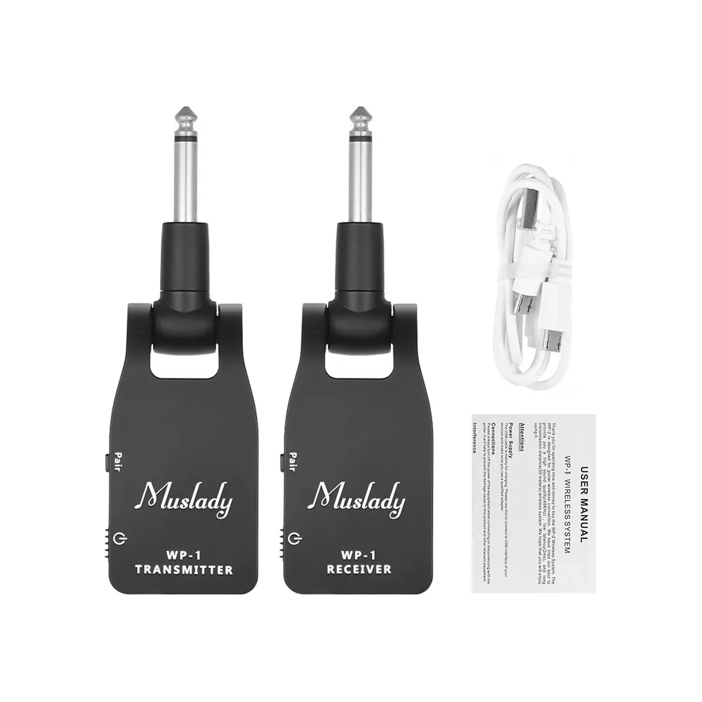 2.4G Wireless Guitar System Transmitter & Receiver Built-in Rechargeable Lithium Battery 30M Transmission Range
2.4G Wireless Guitar System Transmitter & Receiver Built-in Rechargeable Lithium Battery 30M Transmission Range