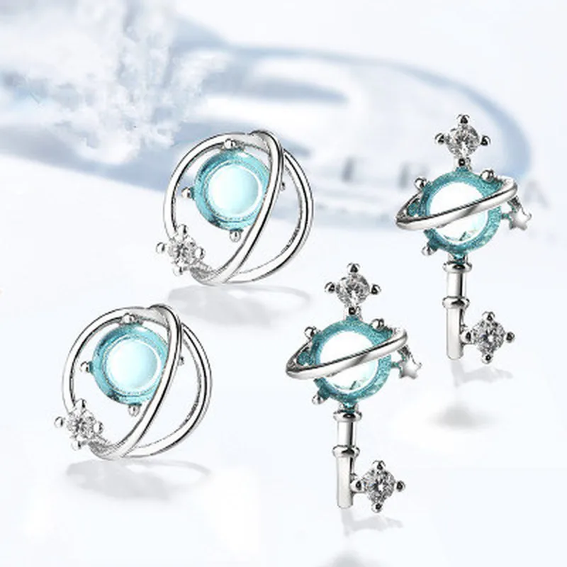 LOYE Cute Blue Planet Cosmic Aurora Stud Earring Creative Korea Style Zircon Earring Stud for Women Girls Jewelry
LOYE Cute Blue Planet Cosmic Aurora Stud Earring Creative Korea Style Zircon Earring Stud for Women Girls Jewelry