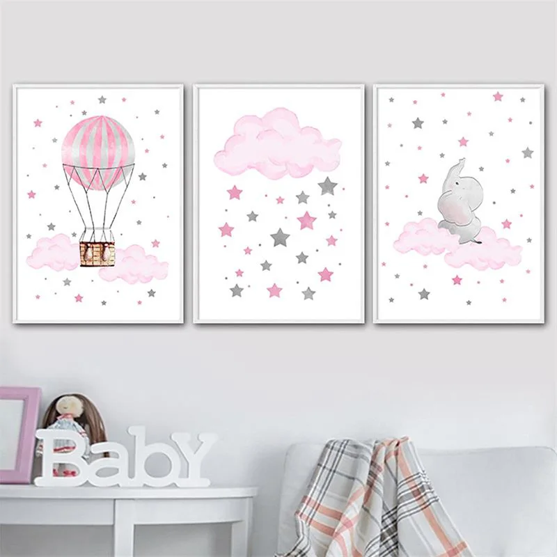 Children Poster Cloud Balloon Baby Nursery Wall Art Canvas Print Painting Decorative Picture Nordic Kid Girl Bedroom Decoration
Children Poster Cloud Balloon Baby Nursery Wall Art Canvas Print Painting Decorative Picture Nordic Kid Girl Bedroom Decoration