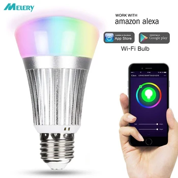 Smart WiFi LED Light Bulb E26/E27 Lamp RGB Multicolor Dimmable 7W Equivalent 100W Remote Control by Alexa Google Home Assistant
Smart WiFi LED Light Bulb E26/E27 Lamp RGB Multicolor Dimmable 7W Equivalent 100W Remote Control by Alexa Google Home Assistant