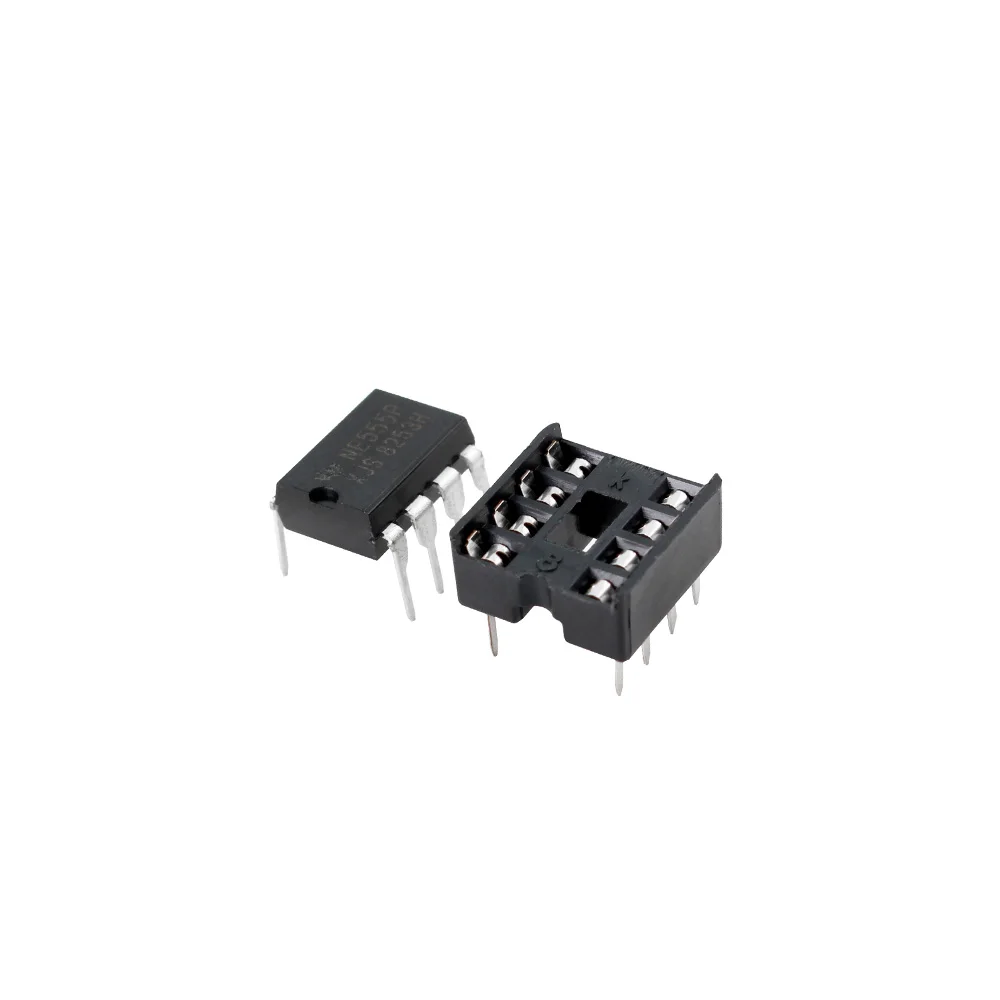 20pcs NE555 IC 555 & 8 Pin DIP Sockets (10 each) ic ne555 and DIP8 diy for arduino starter kit|Интегральные схемы| |