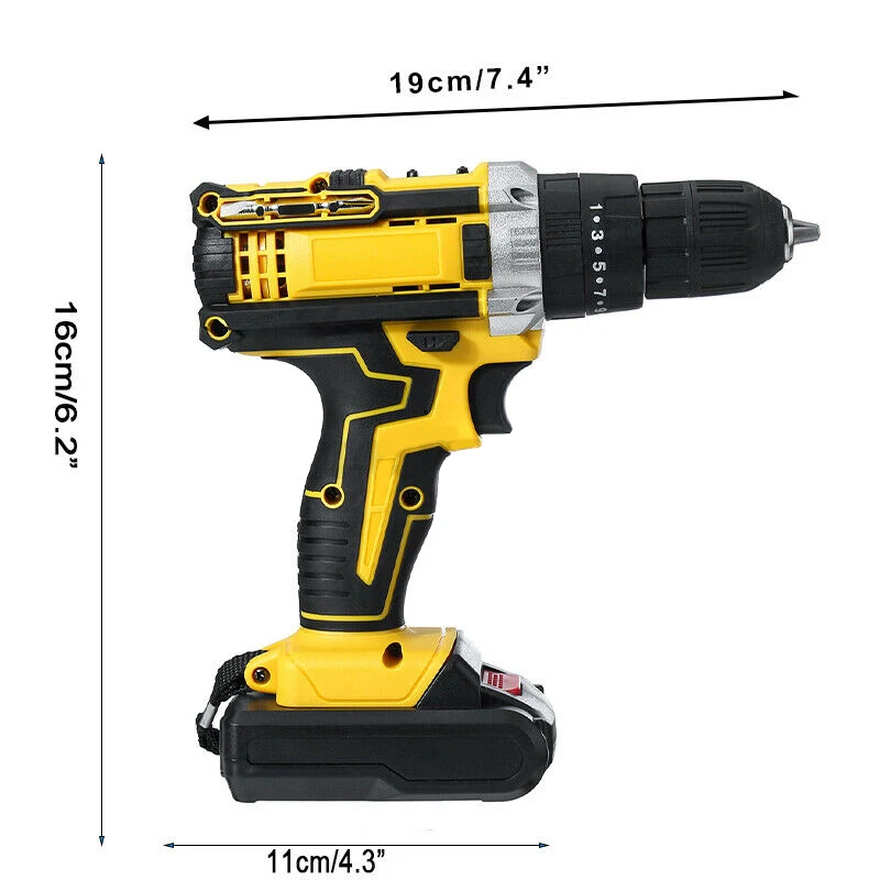 48V 2 Speed Brushless Drill with Battery 3 In 1 Rechargeable Cordless Electric Impact Screwdriver Multi-function Power Tool
48V 2 Speed Brushless Drill with Battery 3 In 1 Rechargeable Cordless Electric Impact Screwdriver Multi-function Power Tool