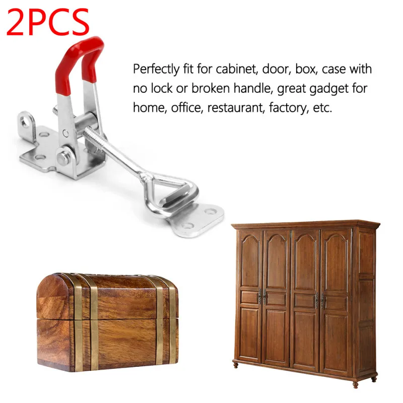 2Pcs Metal Rubber Adjustable Latch Catch Toggle Clamp Furniture Hardware Cabinet Boxes Lever Handle Lock Hasp for Sliding Door
2Pcs Metal Rubber Adjustable Latch Catch Toggle Clamp Furniture Hardware Cabinet Boxes Lever Handle Lock Hasp for Sliding Door