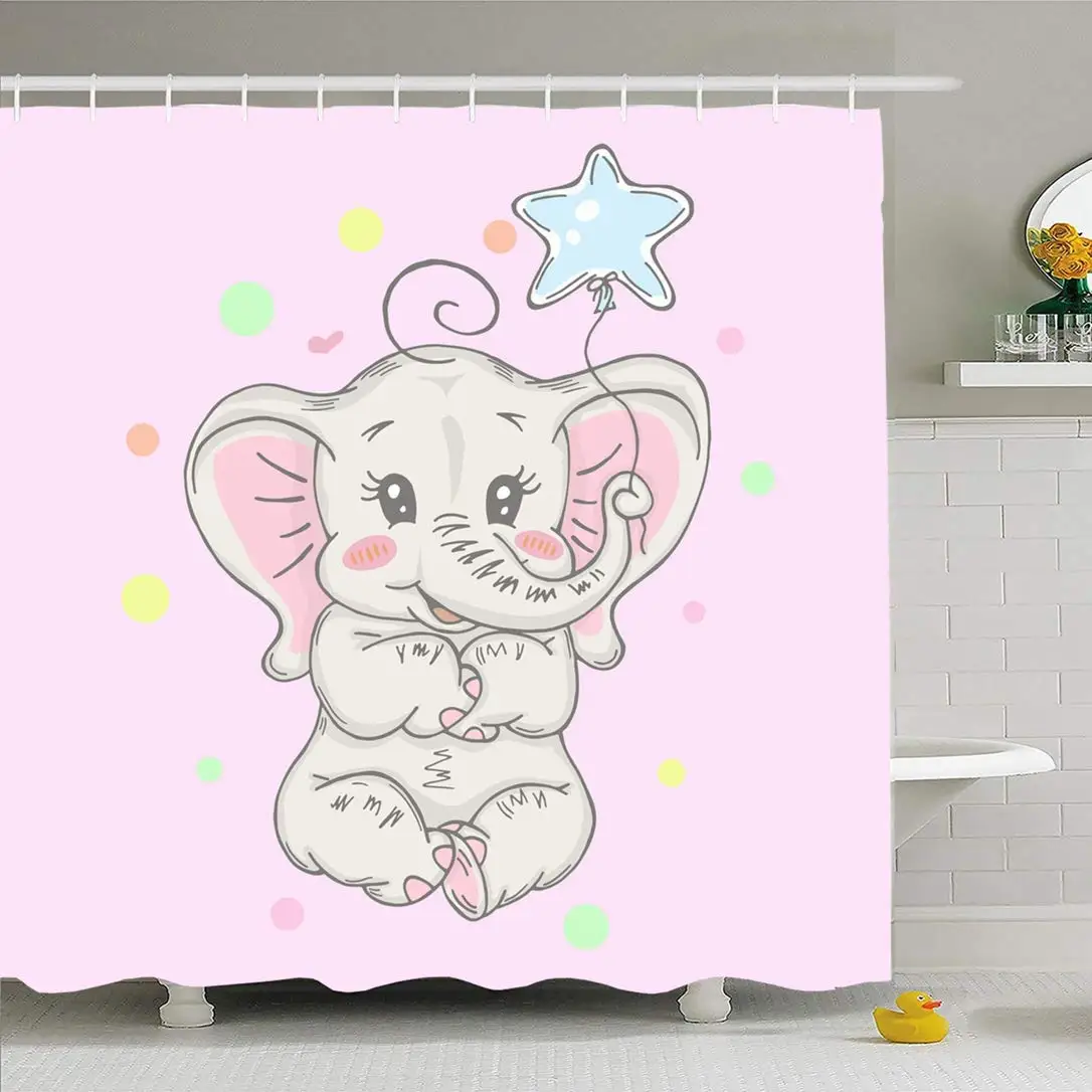 Shower Curtain Set with Hooks 72x72 Cute Elephant Girl Balloon Can Announcement Toy Be Animal Animals Wildlife Drawing Playing
Shower Curtain Set with Hooks 72x72 Cute Elephant Girl Balloon Can Announcement Toy Be Animal Animals Wildlife Drawing Playing