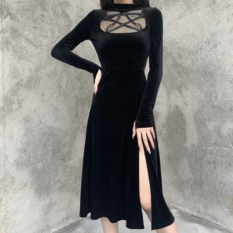 Harajuku Retro Split Dress Dark Black High Waist Five Star Dress, Dresses for Women Party
Harajuku Retro Split Dress Dark Black High Waist Five Star Dress, Dresses for Women Party