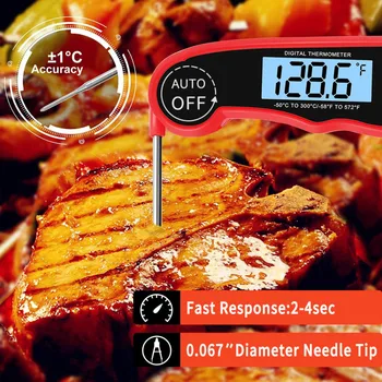 Dual Probe Instant Read Meat Thermometer Ultra Fast Waterproof Digital Food Thermometer with Backlight Calibration
Dual Probe Instant Read Meat Thermometer Ultra Fast Waterproof Digital Food Thermometer with Backlight Calibration