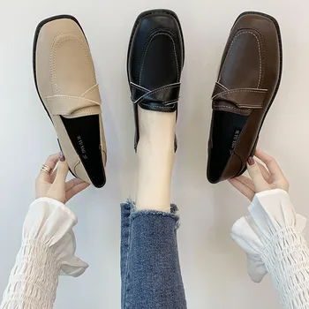 Shoes Woman 2020 Female Footwear British Style Loafers With Fur Square Toe Shallow Mouth Designer Brand Luxury Women Casual
Shoes Woman 2020 Female Footwear British Style Loafers With Fur Square Toe Shallow Mouth Designer Brand Luxury Women Casual