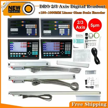 High Accuracy 2/3 Axis DRO Digital Readout Display and 150~1000MM Linear Glass Scale Encoder Ruler for Milling Lathe Machine
High Accuracy 2/3 Axis DRO Digital Readout Display and 150~1000MM Linear Glass Scale Encoder Ruler for Milling Lathe Machine