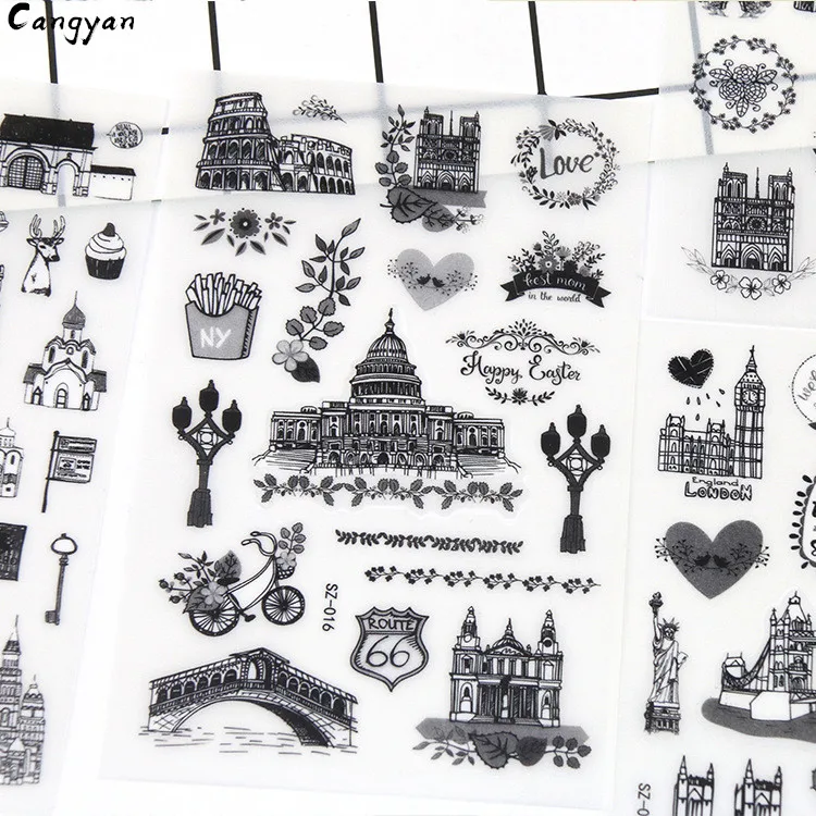 6 pcs European and American ancient architecture stick figure hand-painted stickers Gothic architectural style decorative toys
6 pcs European and American ancient architecture stick figure hand-painted stickers Gothic architectural style decorative toys