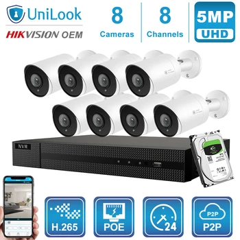 UniLook 8CH NVR 4/6/8Pcs Bullet Dome POE IP Camera Outdoor Security System Hikvision OEM Onvif Night Vision H.265 NVR Kit P2P
UniLook 8CH NVR 4/6/8Pcs Bullet Dome POE IP Camera Outdoor Security System Hikvision OEM Onvif Night Vision H.265 NVR Kit P2P