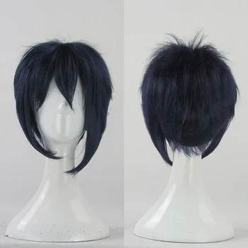 Touken Ranbu Online Mikazuki Munechika Cosplay Wigs High-temperature Fiber Synthetic Hair Black Short Hair With free wig net 
Touken Ranbu Online Mikazuki Munechika Cosplay Wigs High-temperature Fiber Synthetic Hair Black Short Hair With free wig net
