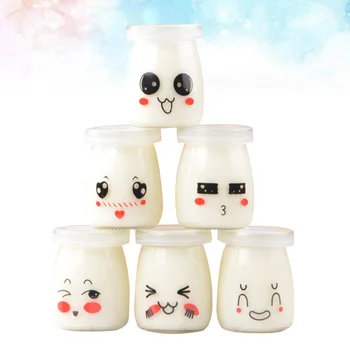 6pcs 100ml Pudding Bottles Cute Face Heat-resistant Glass Jelly Yogurt Jar Containers (Random Pattern)
6pcs 100ml Pudding Bottles Cute Face Heat-resistant Glass Jelly Yogurt Jar Containers (Random Pattern)