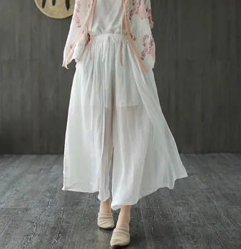 2020 Women Summer Large size Pants Retro Elastic Waist Drawstring pocket Casual All-match Ramie Trousers New Pants 
2020 Women Summer Large size Pants Retro Elastic Waist Drawstring pocket Casual All-match Ramie Trousers New Pants