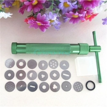 Stainless Steel Rotating Cake Squeezing Device Mud Extruder Gun DIY Baking Fondant Cake Sculpture Polymer Clay Tools
Stainless Steel Rotating Cake Squeezing Device Mud Extruder Gun DIY Baking Fondant Cake Sculpture Polymer Clay Tools