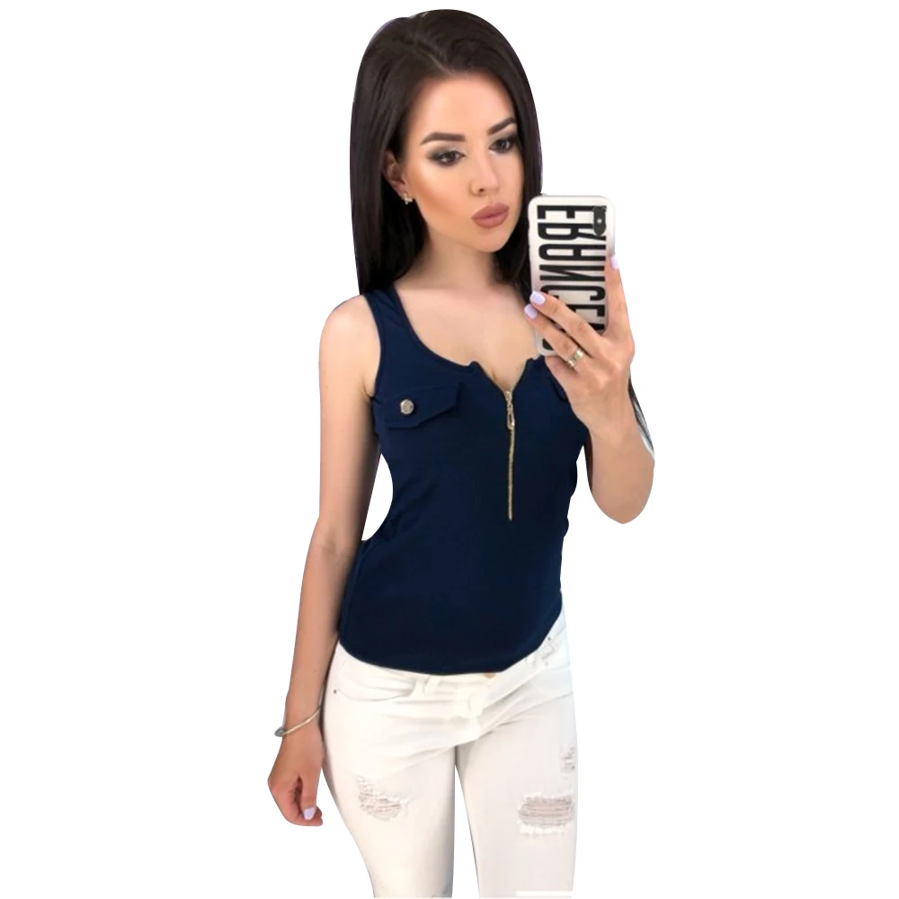 Women Summer Tops Sleeveless Zipper Button Casual Ladies Tank Top Camis Slim Fit Female Sexy Vest Black Camisole Thin Tanks D40
Women Summer Tops Sleeveless Zipper Button Casual Ladies Tank Top Camis Slim Fit Female Sexy Vest Black Camisole Thin Tanks D40