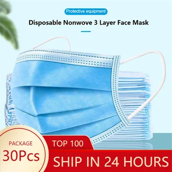 30pcs Stock Anti-pollution Disposable Face Mask Anti-Dust 3 Layers Non-woven Earmuff Filter Personal Mouth Protective Face Masks
30pcs Stock Anti-pollution Disposable Face Mask Anti-Dust 3 Layers Non-woven Earmuff Filter Personal Mouth Protective Face Masks