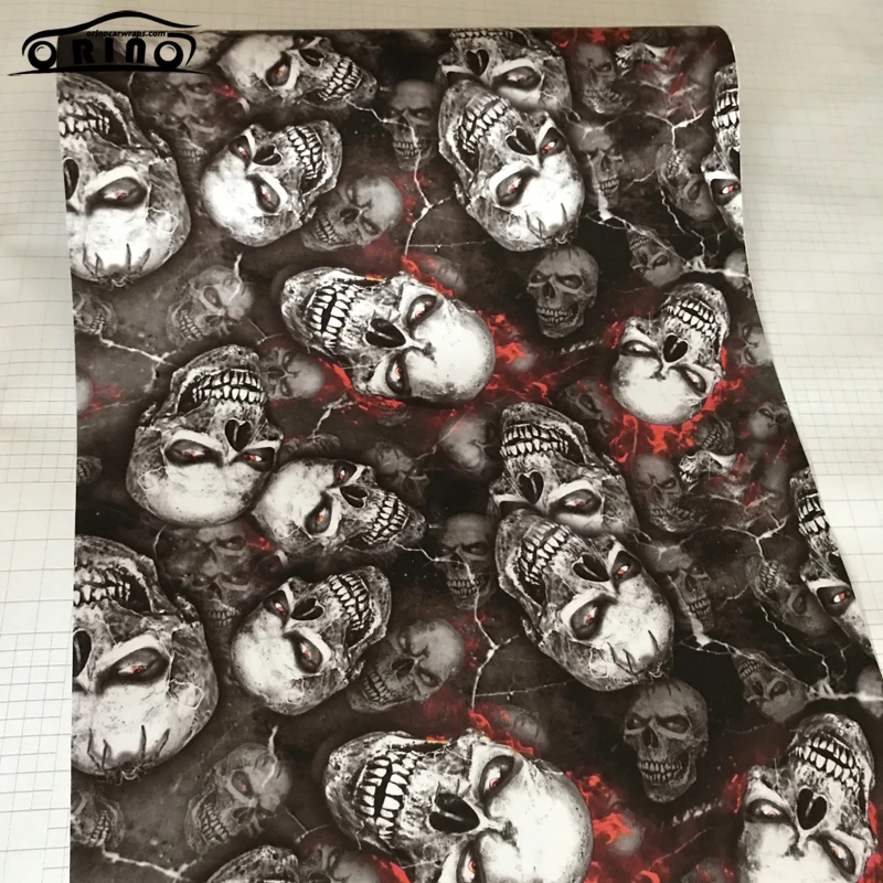 Skull Sticker Bomb Wrap Film-3