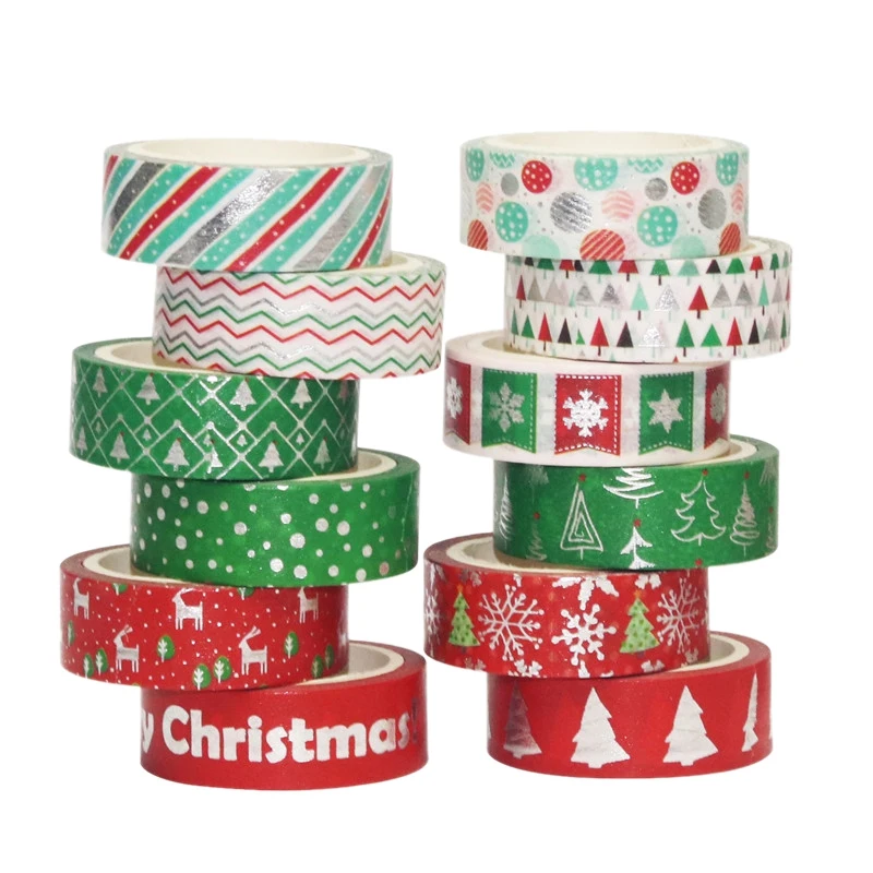 12 Pcs Decorative Duct Tape Holiday Christmas Washi Tape Craft Decorative Set 15mmx5M
12 Pcs Decorative Duct Tape Holiday Christmas Washi Tape Craft Decorative Set 15mmx5M