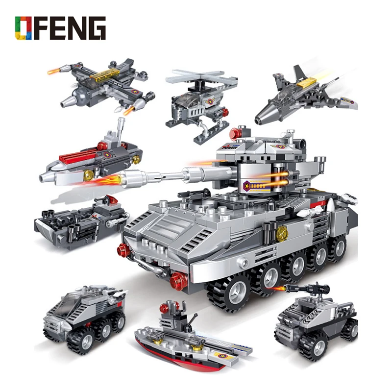 8 In 1 Military Armoured fighting vehicle Tank Building Blocks Sets Weapon War Chariot Creator Army WW2 Soldiers Bricks Boy Toys
8 In 1 Military Armoured fighting vehicle Tank Building Blocks Sets Weapon War Chariot Creator Army WW2 Soldiers Bricks Boy Toys