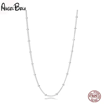 100% 925 Sterling Silver Simple Beaded Chain Necklace for Women DIY Charms Fine Jewelry Valentine Day Gift 925 Silver Necklaces
100% 925 Sterling Silver Simple Beaded Chain Necklace for Women DIY Charms Fine Jewelry Valentine Day Gift 925 Silver Necklaces