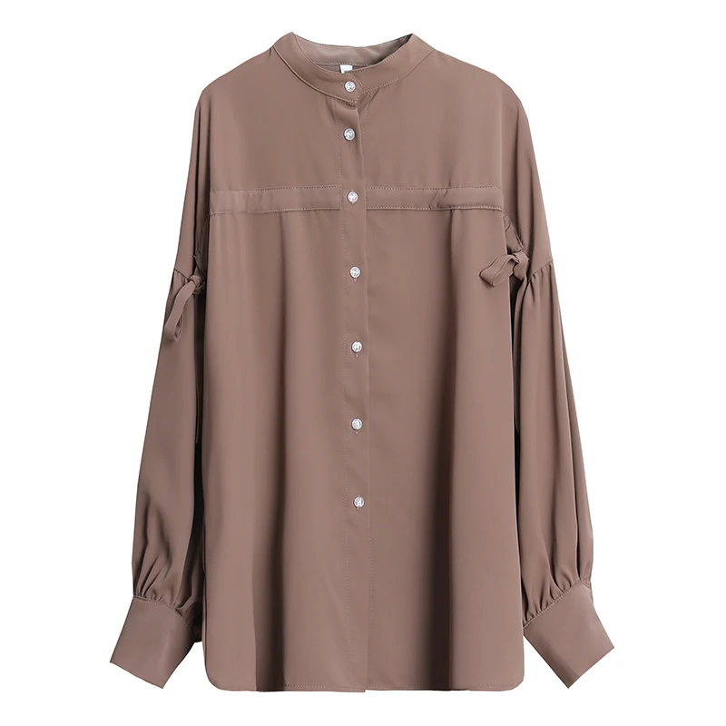 New Fashion Women Shirts Full Sleeve Loose Chiffon Draw String Blouse Shirt Brown Apricot 7296
New Fashion Women Shirts Full Sleeve Loose Chiffon Draw String Blouse Shirt Brown Apricot 7296